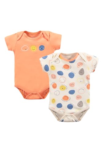 Image of Kidddio Toddler and Baby Unisex Bodysuit 2 Pack Set Short Sleeve Bodysuit Baby for 0-24 Months Babies Baby Girl Boy