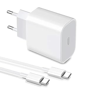 20W USB C Ladegerät, Schnellladegerät mit 2M USB C to USB C Ladekabel kompatibel für iPad Pro 12.9/11 inch 2021/2020…