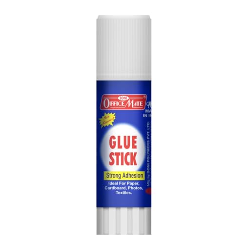Image of Soni Officemate Glue Stick (40gm, 2Pcs) Non Toxic Transparent Adhesive for Decorations & Craft Projects