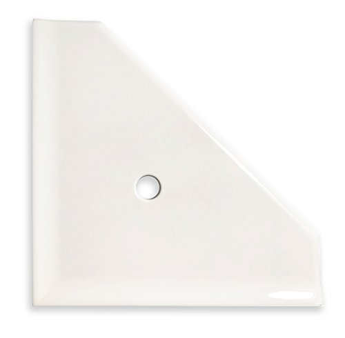 10 inch Corner Bathroom Shelf - Polished White Bathroom Storage Mounted Geo Flatback