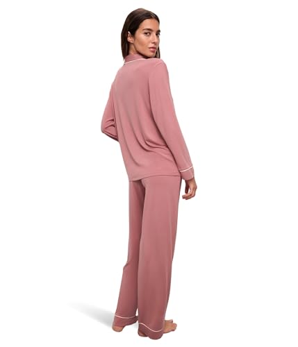 Image of Eberjey Gisele Classic Women's Pajama Set | Long Sleeve Shirt + Long Pants