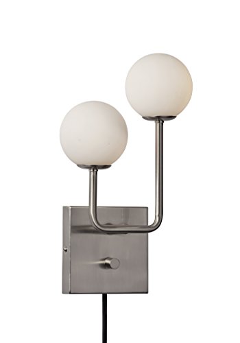 Adesso 3057-22 Asbury, Wall Lamp, Brushed Steel