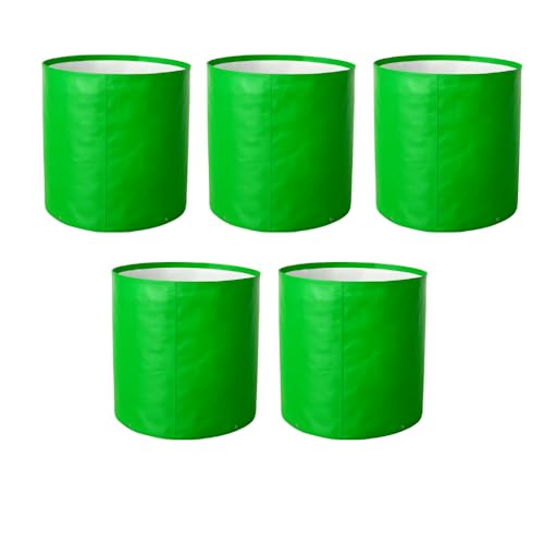 Image of HDPE UV Treated 340 GSM Plant Growing Bags for Terrace Gardening Easy to Use 12 x 12 Inch - Pack of 5