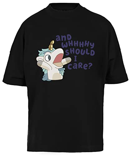 Baggy Tee Unicorse Noir, T-Shirt Oversize Coupe Ample Authentique