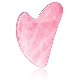 MGFLASHFORCE Gua Sha Stone Facial Tool, Natural Rose Quartz Guasha Tool for Face Massage, Face sculpting, Eye Treatment and Skin Care