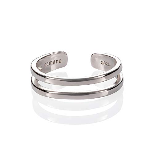 namana 925 Sterling Silber Zehenring für Frauen, Verstellbare...