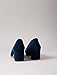 find. Round Toe Block Heel Leather Court Zapatos de Tacón, Azul Navy,...