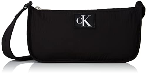 Calvin Klein Jeans City Nylon Shoulder Pouch25, Bolsa para Mujer, Black, One Size