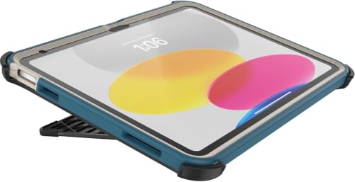 Image of OtterBox iPad (A16) & iPad 10th Gen (Only) Defender Series Case - Offtides (Blue) - Multi-Layer Protection - Four Position Stand - Built-in Screen Protector - Port Covers - Apple Pencil Storage