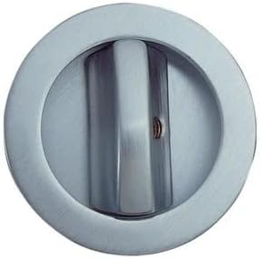 Eclisse OS/E Privacy Round Trim Pocket Door Lock with Thumbturn - Satin Chrome