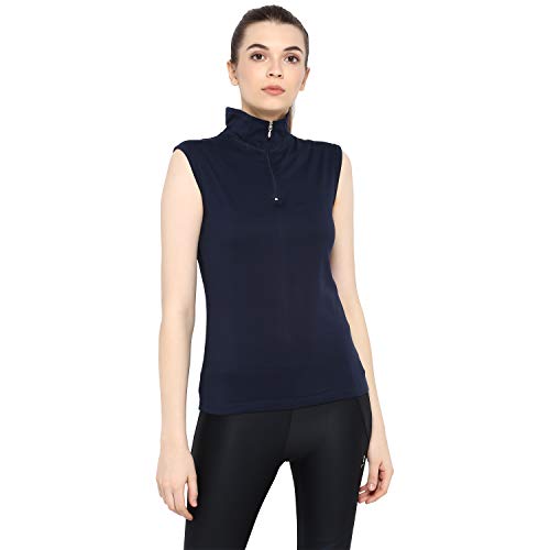 Image of Ap'pulse Women's Sleeveless 1 /4 Zip Hineck Tshirt(Pack of 2)