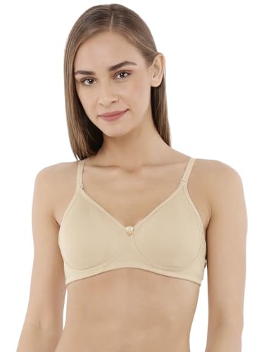 Image of Macrowoman W-Series Essential 24x7 Comfort Bra for Women in Cotton Poly Fabric, Seamless Wire-Free with Adjustable Straps