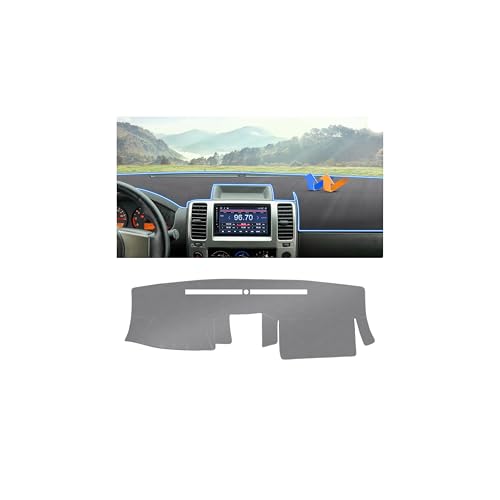 Image of Autorder Gray Dashboard Cover Mat for Nissan Frontier 2007-2021 / Suzuki Equator 2009-2012 Accessories Dash Cover Upgrade Polyester Dash Mat Sunshade Glare UV Rays Protector