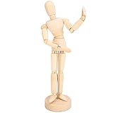 BIEN HECHO: hecho de madera dura curada y viene con un soporte. El modelo de artista se articula para que pueda imitar las poses, acciones y posiciones del cuerpo humano.