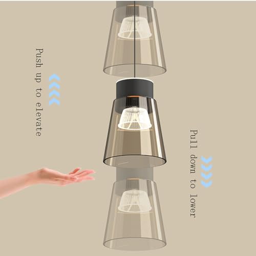 Lustre en verre pour restaurant de luxe avec éclairage LED suspendu - 8
