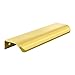 10 Pack goldenwarm Modern Style Finger Pulls 5 inch Gold Handles for Cabinets Dresser Pulls Finger Edge Tab Drawer Pulls Gold Kitchen Cabinet Handles Brushed Brass Dresser Hardware, 128mm Hole Centers