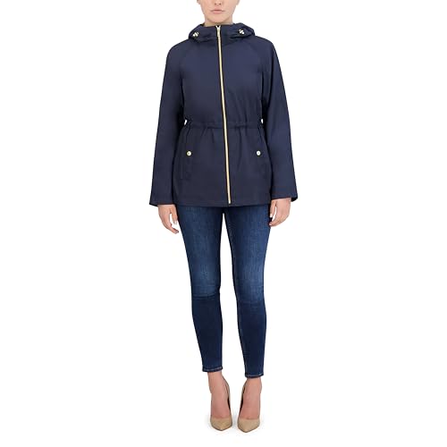 Cole Haan Outerwear travel packable rain jacket,INDIGO,large