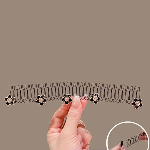 Image of Stretchy U-Shape Invisible Hair Clips - Flexible Hair Finishing Comb & Styling Tool for Secure Hold and Cute Hairstyles