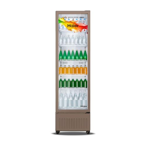Image of Haier HVC 505 GT5, 5 Star, Touch LED Visi Cooler Glass Door, Adjustable Shelves, Single Door Commercial Refrigerator (440 L, White)