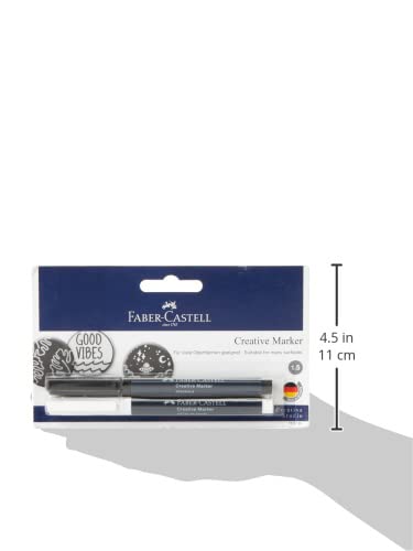 Faber-Castell Creative Studio Creative Marker, White As Snow/Blackout, 0, for Art Craft, Drawing, Sketching, Home, School - Image 3