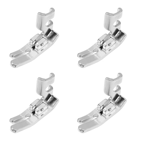 10mm (0.4" Wide) Low Shank Straight Stitch Presser Foot(4 Pcs),Professional Sewing Machine Presser Foot Compatible with Brother Juki Kenmore Singer Etc,Sewing Machine Feet for Clothing Maker & More