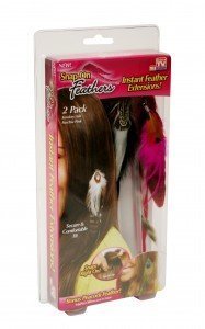 Snap-On Hair Feathers - Fuschia and Smokey Ash
