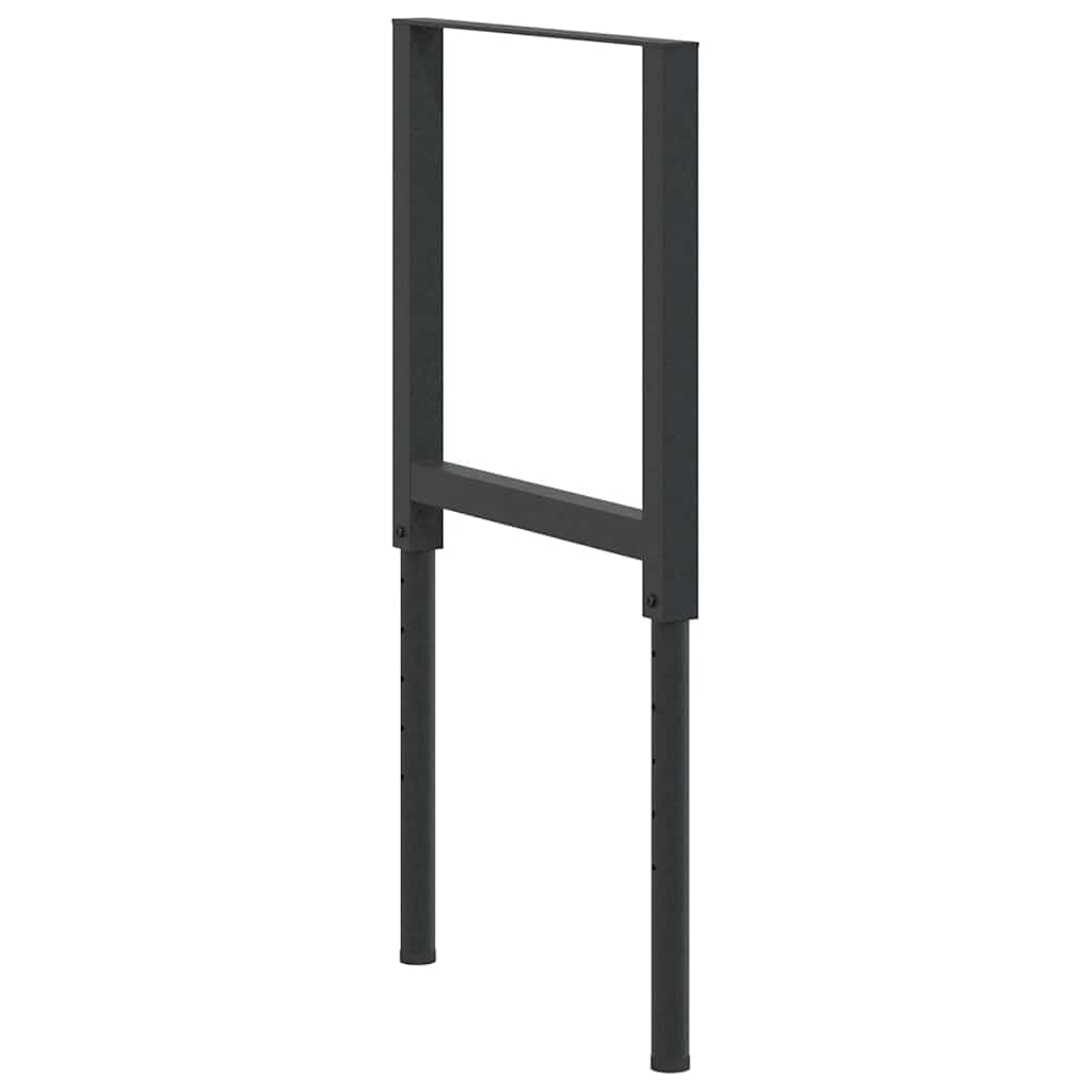 Juego de 2 soportes de banco de trabajo ajustables de metal, altura ajustable, 69-95,5 cm, para bricolaje, taller, garaje, manualidades, superficie de trabajo estable