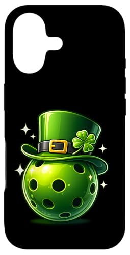 St Patrick's Day Pickleball Lovers Lucky Leprechaun Men Kids Case for iPhone 17