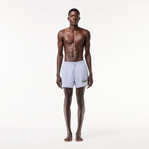 Image of Lacoste Men's Croc Print Swim Trunks