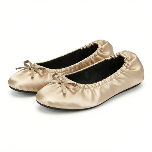 Image of Women's Foldable Ballet Flats - Portable Flat Shoes for Travel and Wedding that Fit in Your Purse