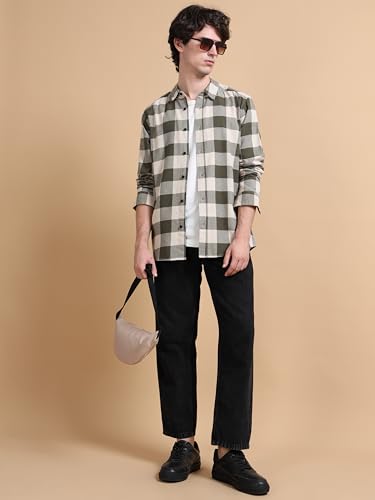 Image of StitchX Men's Brushed Cotton Buffalo Checkered Shirt