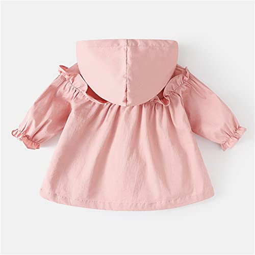 Children Kids Toddler Infant Baby Girls Long Sleeve Ruffled Print Rain Jacket Coat Outer Outwear Girls Lined Raincoat2