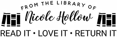 Miniatura 3 de Sello de libro personalizado, de la biblioteca del sello, este libro pertenece a, LibraryStamp, elige entre 15 diseños y 15 colores de tinta