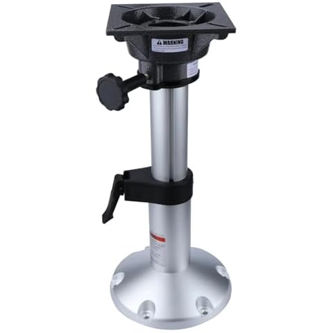 Aluminum Adjustable Height Locking Boat Seat Pedestal 13 to 18 Inches Cover