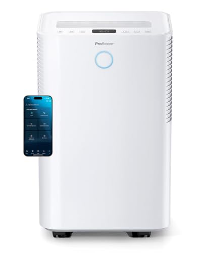 Pro Breeze OmniDry Luftentfeuchter mit App & WLAN, 20L in 24h Entfeuchtungsleistung - Luftentfeuchter elektrisch mit Wäschemodus,...