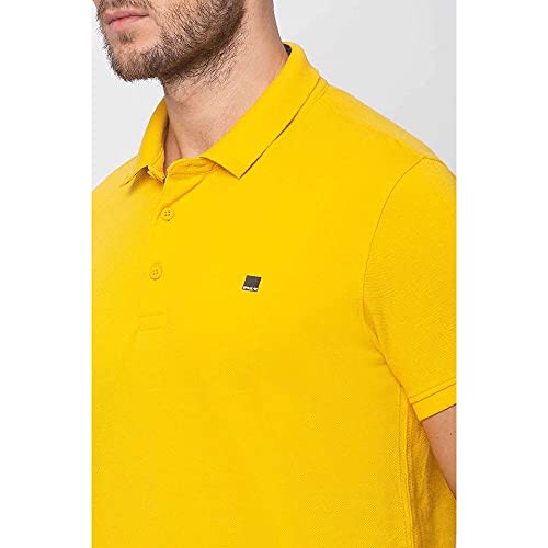 Image of Spykar Men's Embellished Slim Fit Polo T-Shirt