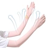 Mangas de brazo UV para mujeres, mangas de protección solar | UV Sun Protection Guantes de conducción mangas largas de brazo - Protector de piel de seda de hielo dedo completo de tatuaje transpirable