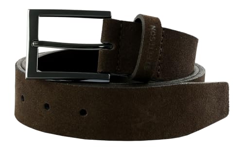 Ceinture en cuir marron foncé Strellson largeur 3,5 cm W115