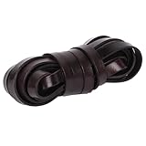 Whakano Vintage Flach Lederband Lederriemen 2 mm dick,Lederschnur Breit Lederbänder,Bänder für Basteln von Taschenriemen Schultergurte Ledergürtel Hutbänder Verpackungsherstellung,10mm x 1m