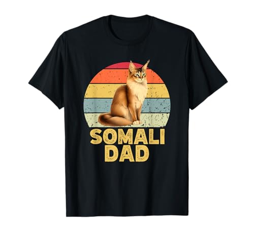 Somali Cat Dad Retro Vintage Funny I Love My Somali Cat T-Shirt