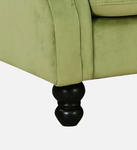Image of Lakdi The Furniture Modern Emerald Green Velvet Accent Chair with Quilted Cushions & Gold Metal Legs, Contemporary Living Room Club Seat | 5 Years Warranty | Free Assembly - 15185269