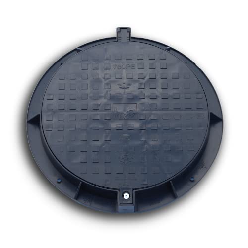 Schachtabdeckung, Zisternendeckel, Schachtdeckel, Gullydeckel, Belastung bis 1,5 t, 780 mm, Schwarz Cover