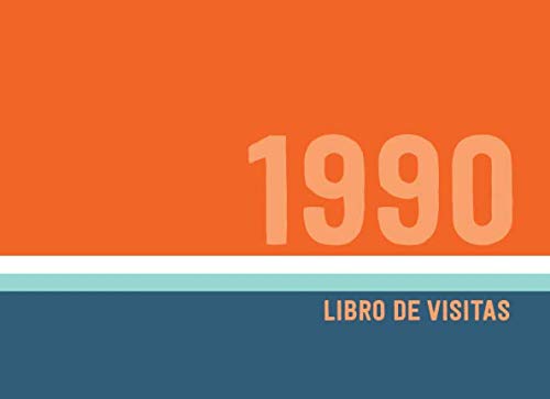1990 Libros de Visitas: Libro de visitas para fiestas de cumpleaños de estilo retro para que la familia y los amigos inserten saludos y mensajes | 100 páginas