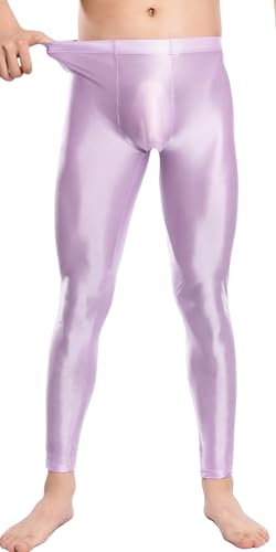 Pantalones de compresión para hombre FEOYA de nailon suave para running