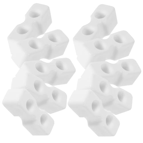 Abaodam Soportes de Plástico para Listones de Cuna Infantil, Doble Agujero, Construcción Resistente, Paquete de 10 Piezas, Accesorios Aplicables para Cama de