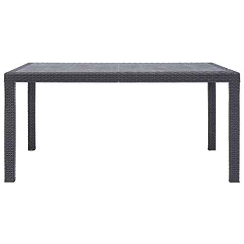 Atlojoys Gartentisch, Terrassentisch, Partytisch, Buffettisch, Tisch für den Garten, Esstische, Braun 150 x 90 x 72 cm… – Bild 4