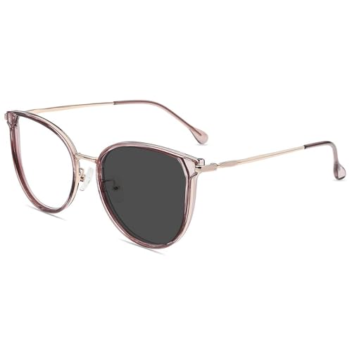 Image of Firmoo Blue Light Blocking Reading Glasses 2.5 Photochromic Reading Sunglasses Anti Eyestrain Anti UV400 Computer Reader Glasses for Women Men