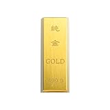 Ailuter Copper Gold Bar Replica, Decorative Golden Bullion Brick, Movie Prop for Stage, Halloween, Pirate Party Supplies, Funny Gifts (10mm)