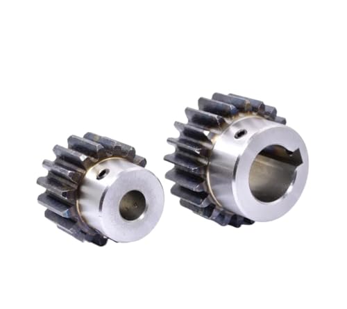 Bevel Gear Pinion Hardware Mechanical 1pcs 1.5M 12-19T Spur Gear 1.5 Modulus Bore 8mm Motor Gear with Step Carbon Steel Transmission Accessories Part(19 Teeth)