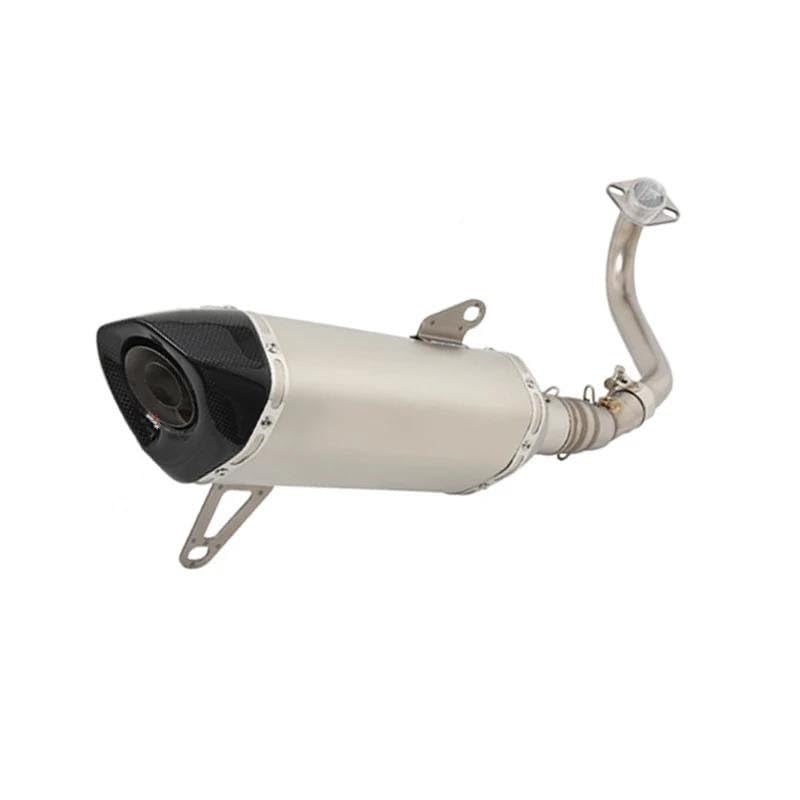 Système complet d'échappement Xmax 300 en fibre de carbone chromé